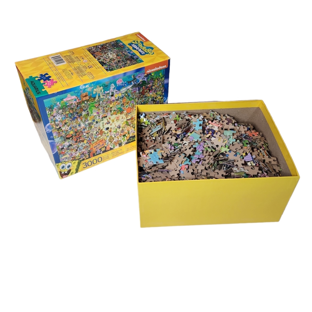 Spongebob Squarepants 3000 Piece Jigsaw Puzzle 32in x 45in Licensed by Aquarius - Picture 2 of 8